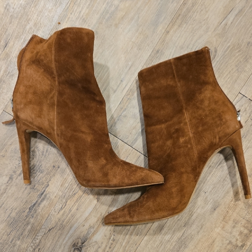Steve Madden Brown Suede Heeled Boots